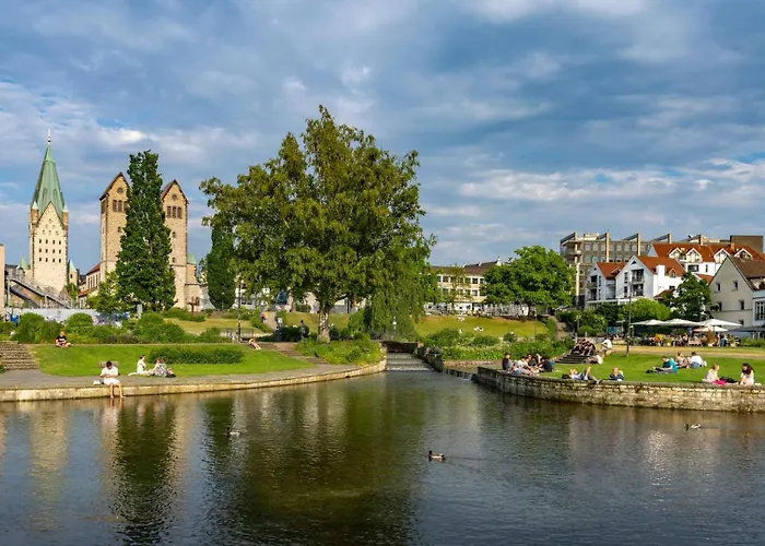 公寓 Stilvolle Am Paderquellgebiet Mit Terasse