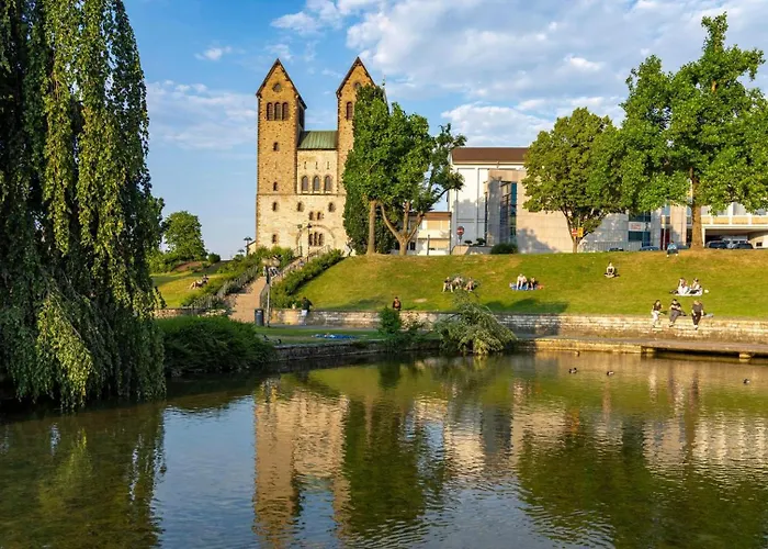 公寓 Stilvolle Am Paderquellgebiet Mit Terasse 帕德博恩